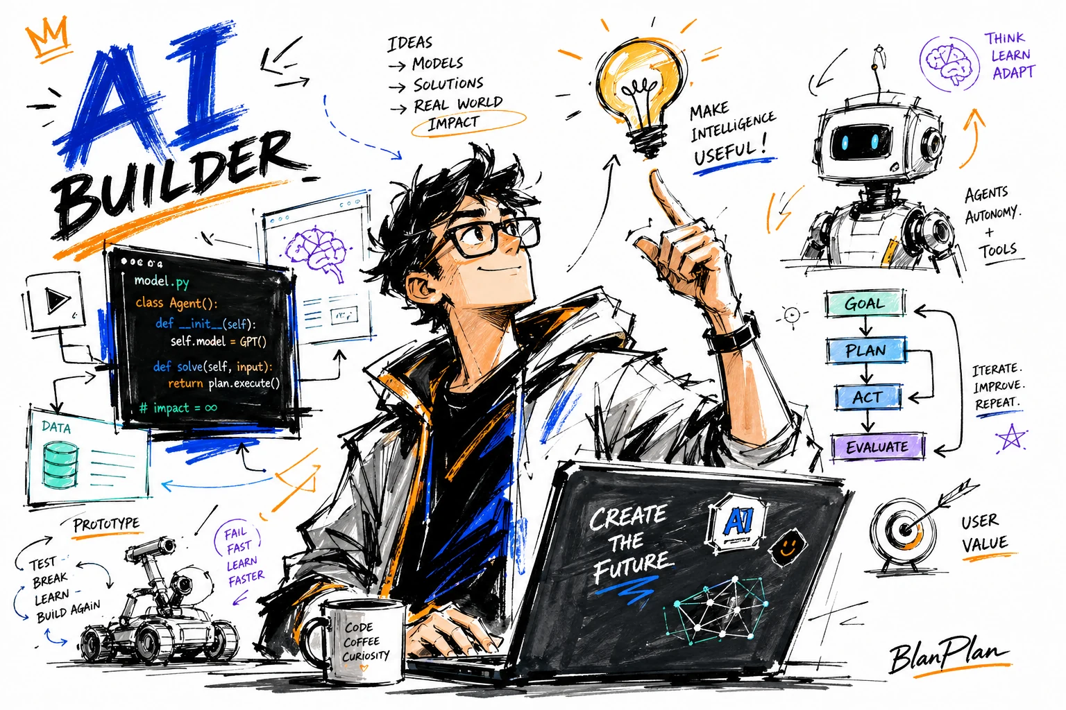 AI builder 涂鸦速写