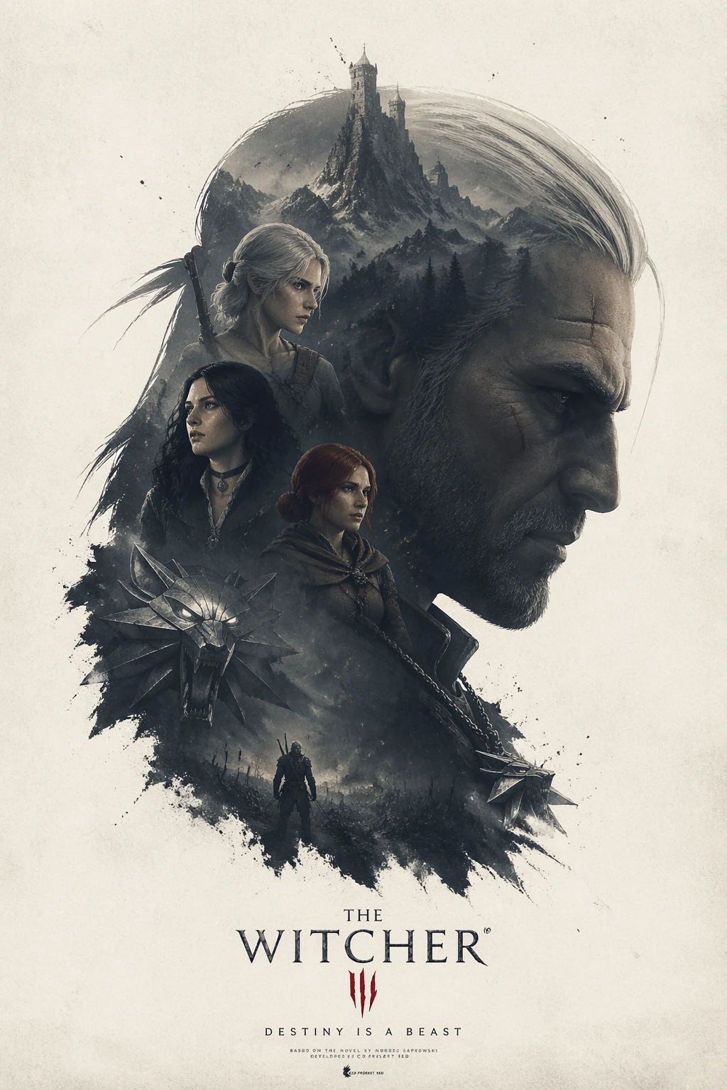The Witcher 3 双重曝光海报